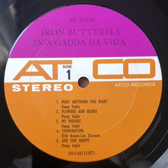 Iron Butterfly In-A-Gadda-Da-Vida Vinyl Album '68 - Picture 2 of 6